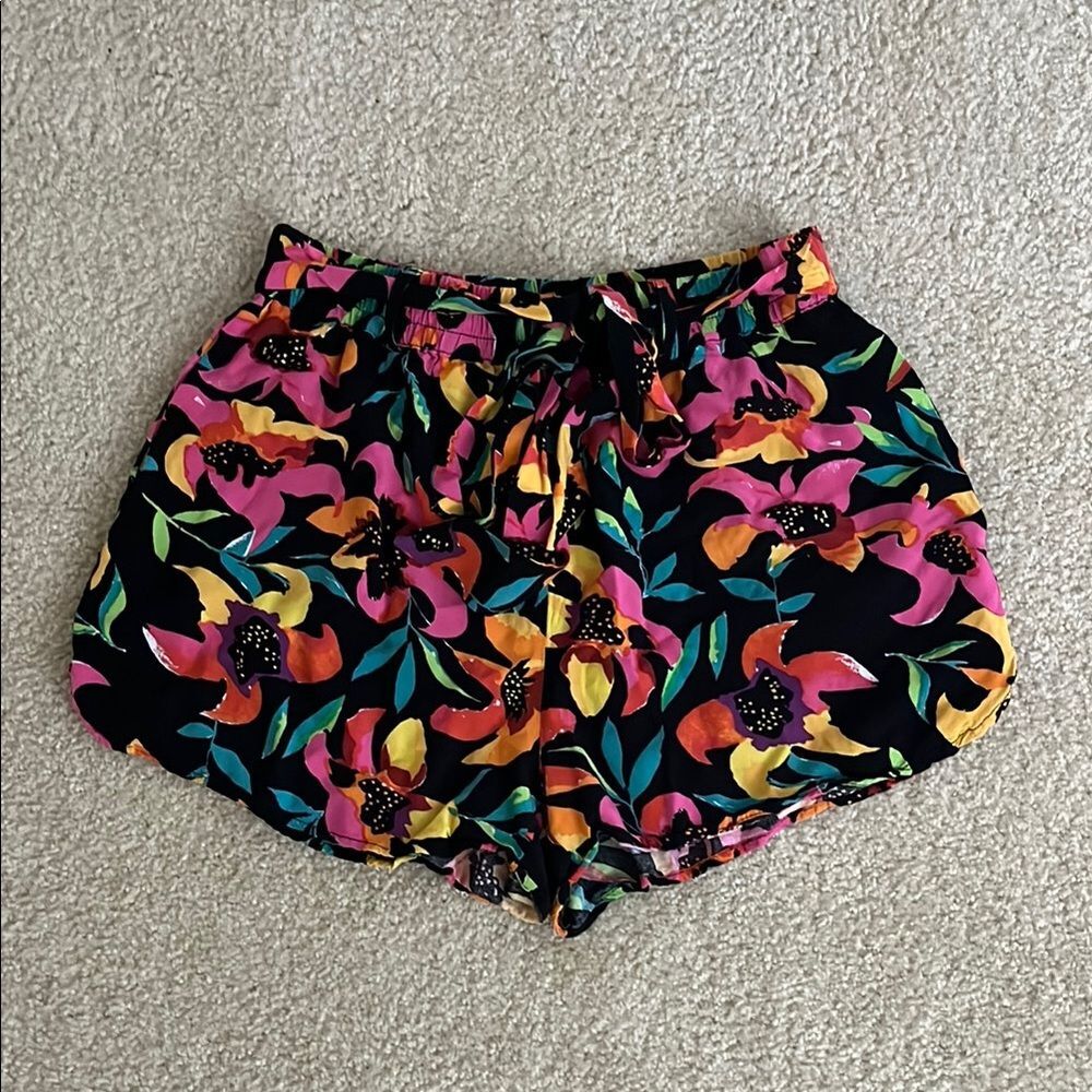 Xhilaration Black and Pink High Waist Vibrant Shorts Size XS